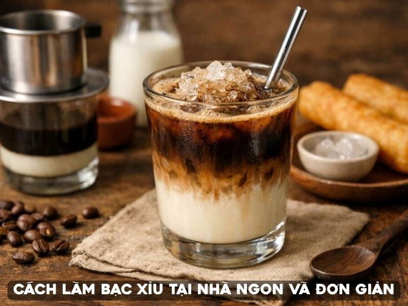Cách làm bạc xỉu đá tại nhà không hề khó nếu bạn biết tỷ lệ giữa sữa và cà phê.