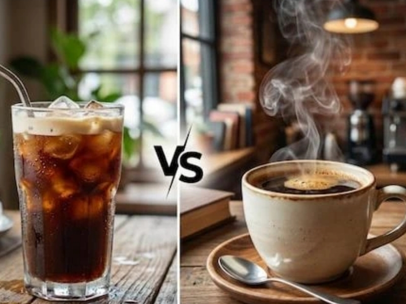 Cold Brew Khác Gì So Với Cà Phê Pha Nóng? Cold brew được pha bằng cách ngâm cà phê trong nước lạnh từ 12–24 giờ, thay vì chiết xuất bằng nước nóng. Cách pha này tạo nên hương vị mượt mà, ít đắng, giảm độ chua và giữ được nhiều hương thơm tự nhiên của hạt cà phê.