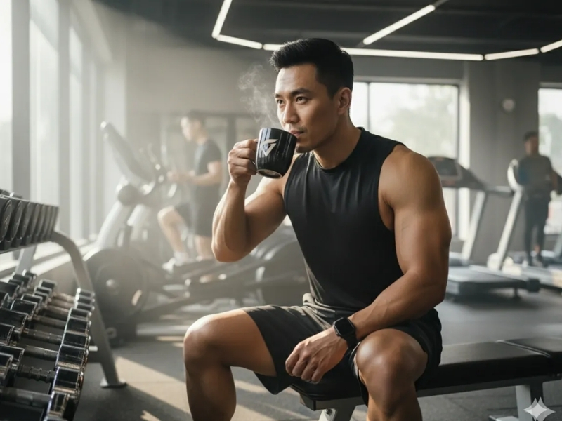 Trước khi tập luyện Uống cà phê khoảng 30 - 60 phút trước khi tập có thể giúp tăng sức bền và cải thiện hiệu suất vận động. Tuy nhiên, bạn chỉ nên sử dụng lượng vừa phải để tránh cảm giác bồn chồn hoặc tim đập nhanh.