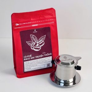 Cà phê rang xay 250g kèm phin inox FivCafe